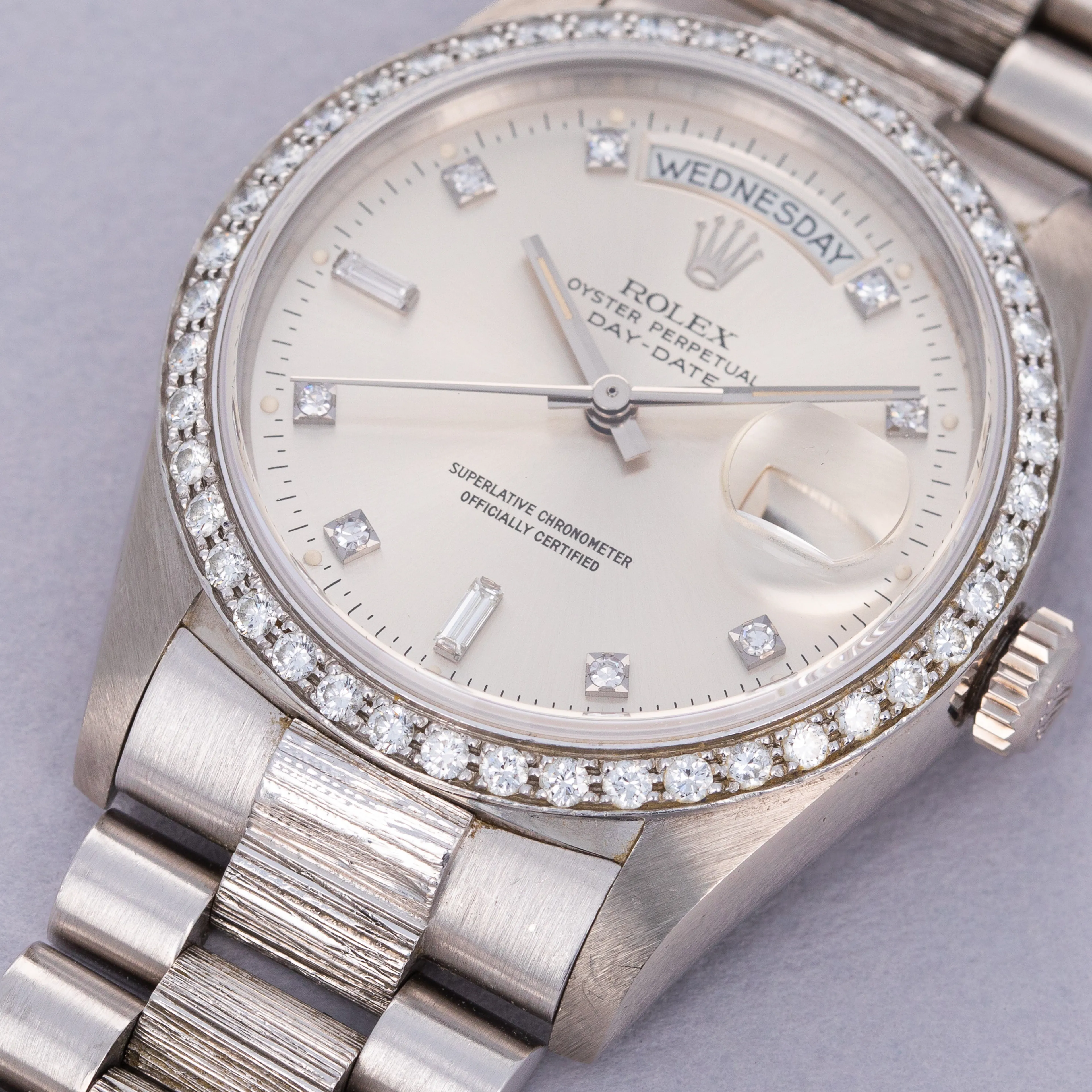 Rolex Day-Date 36 18049 36mm White gold Silver 2