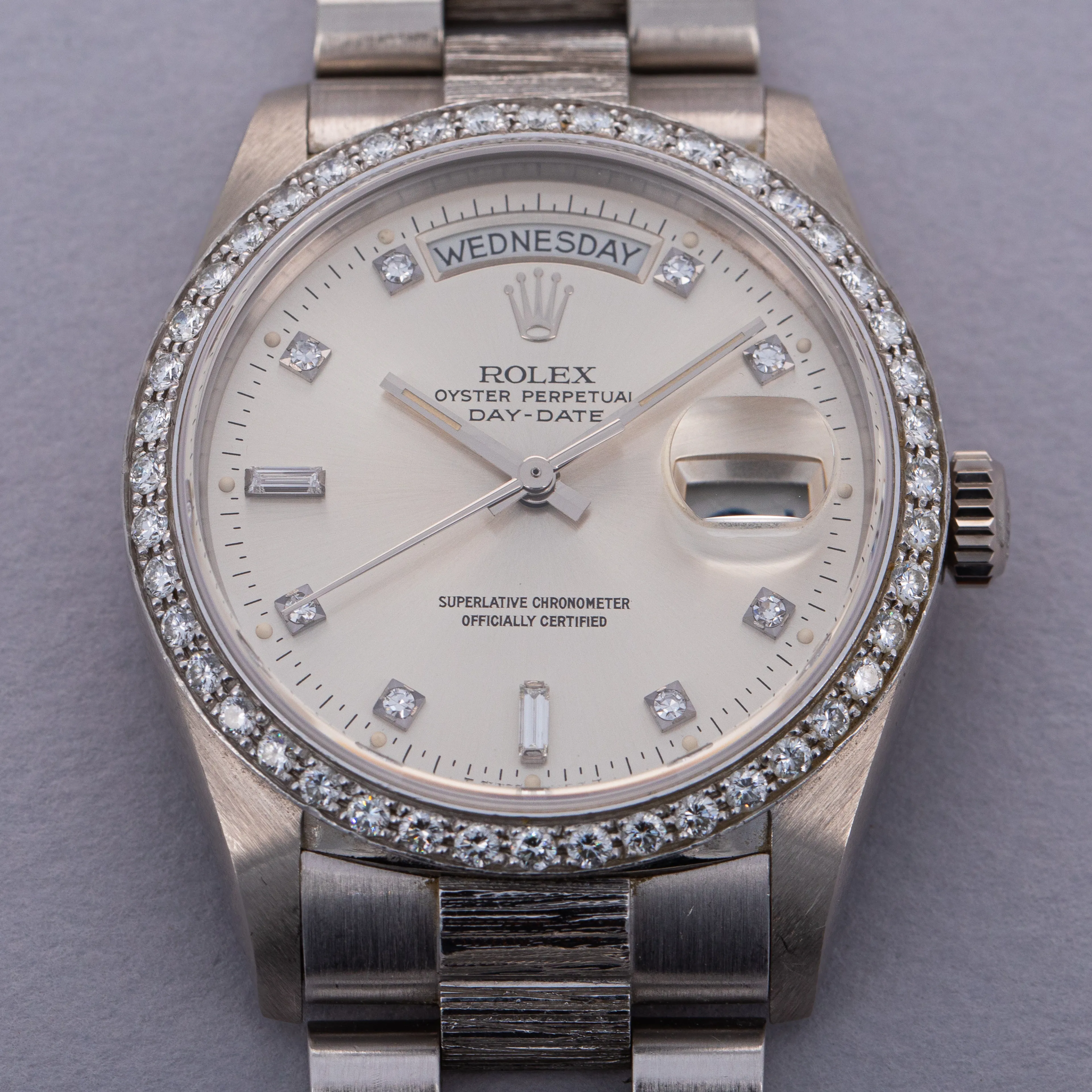 Rolex Day-Date 36 18049 36mm White gold Silver 11