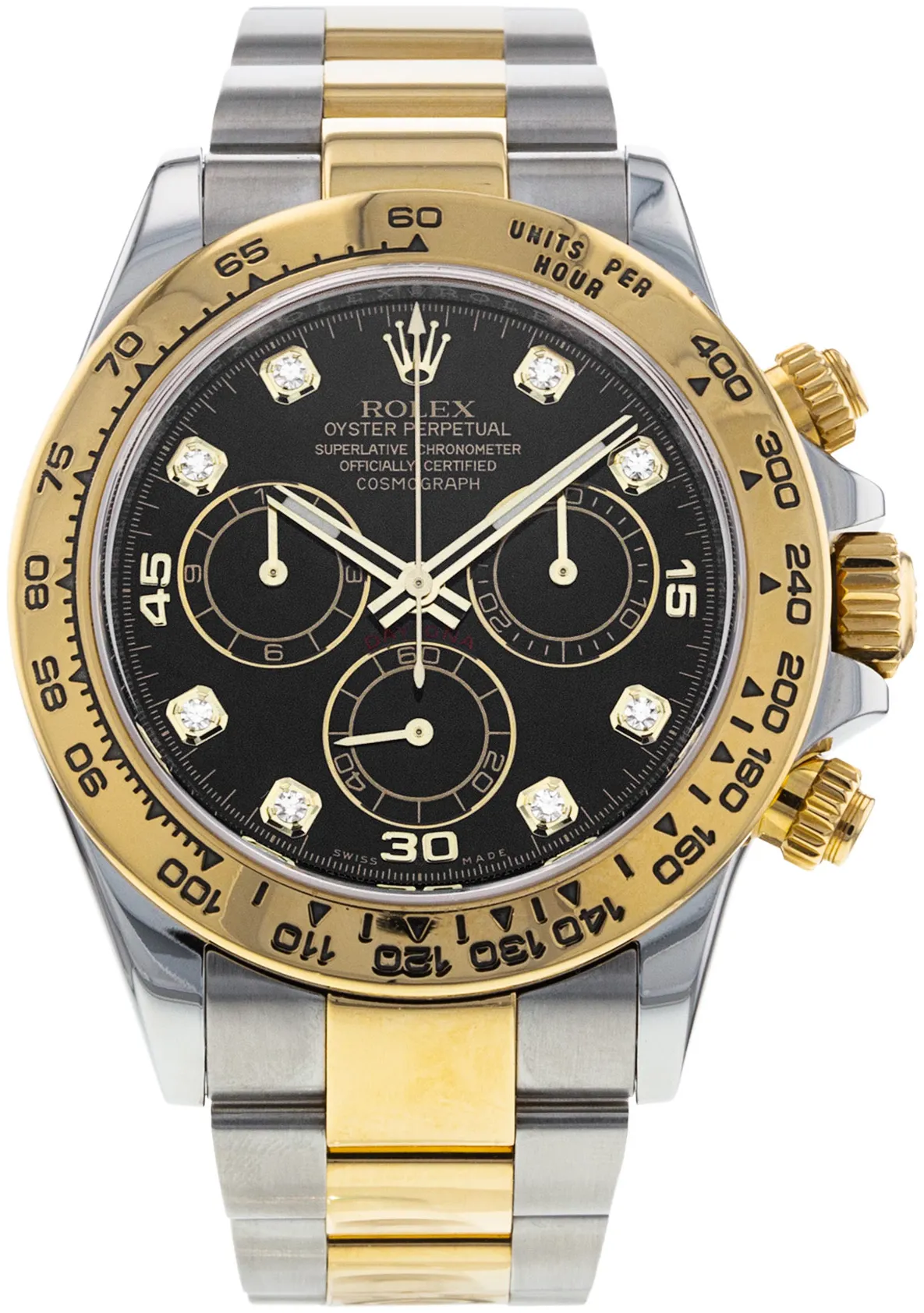 Rolex Daytona 116503 40mm Steel & yellow gold Black Diamond