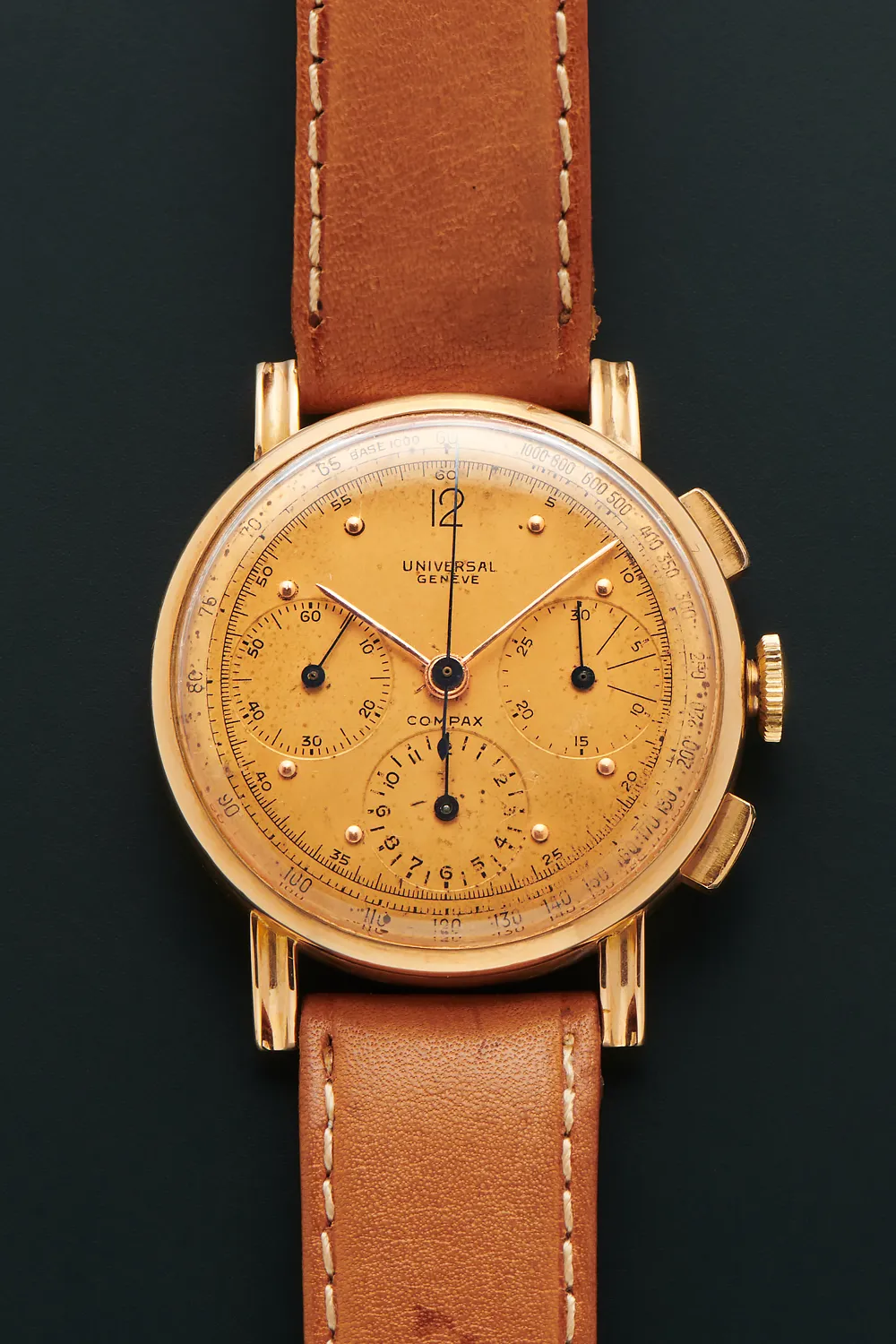 Universal Genève Compax 36.5mm Yellow gold Gold-coloured