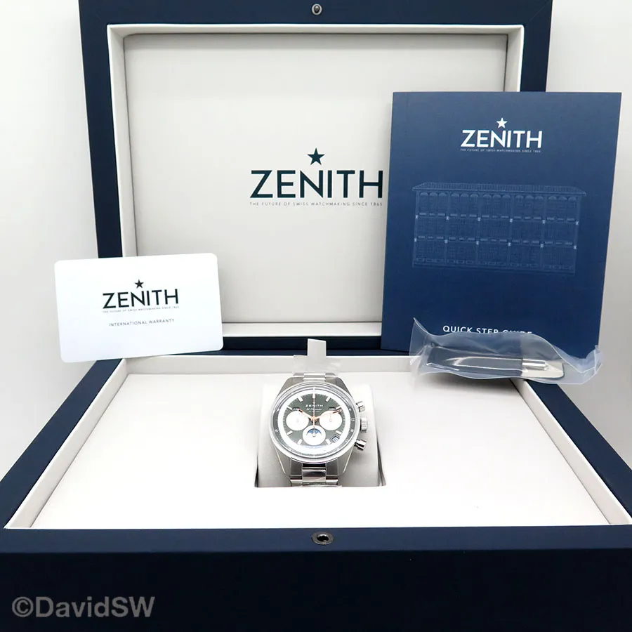 Zenith Chronomaster 03.3400.3010/40.M3200 38mm Stainless steel Green 1