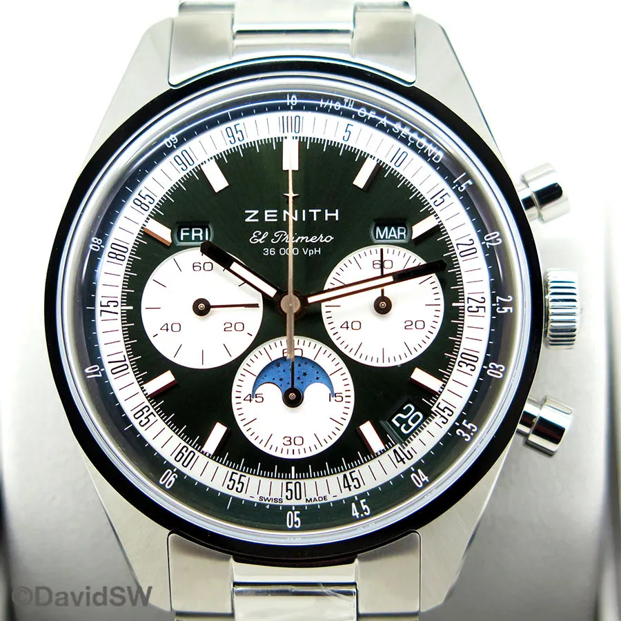 Zenith Chronomaster 03.3400.3010/40.M3200 38mm Stainless steel Green 3