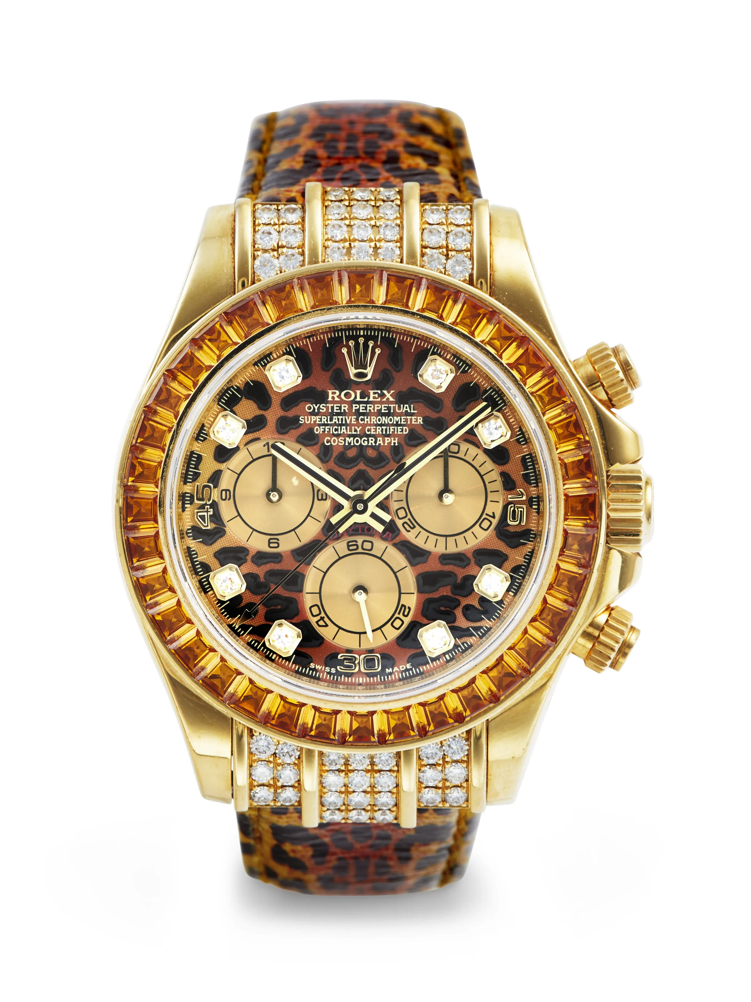 Rolex Daytona 116598 SACO 40mm Yellow gold Leopard