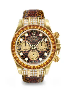 Rolex Daytona 116598 SACO Yellow gold Leopard