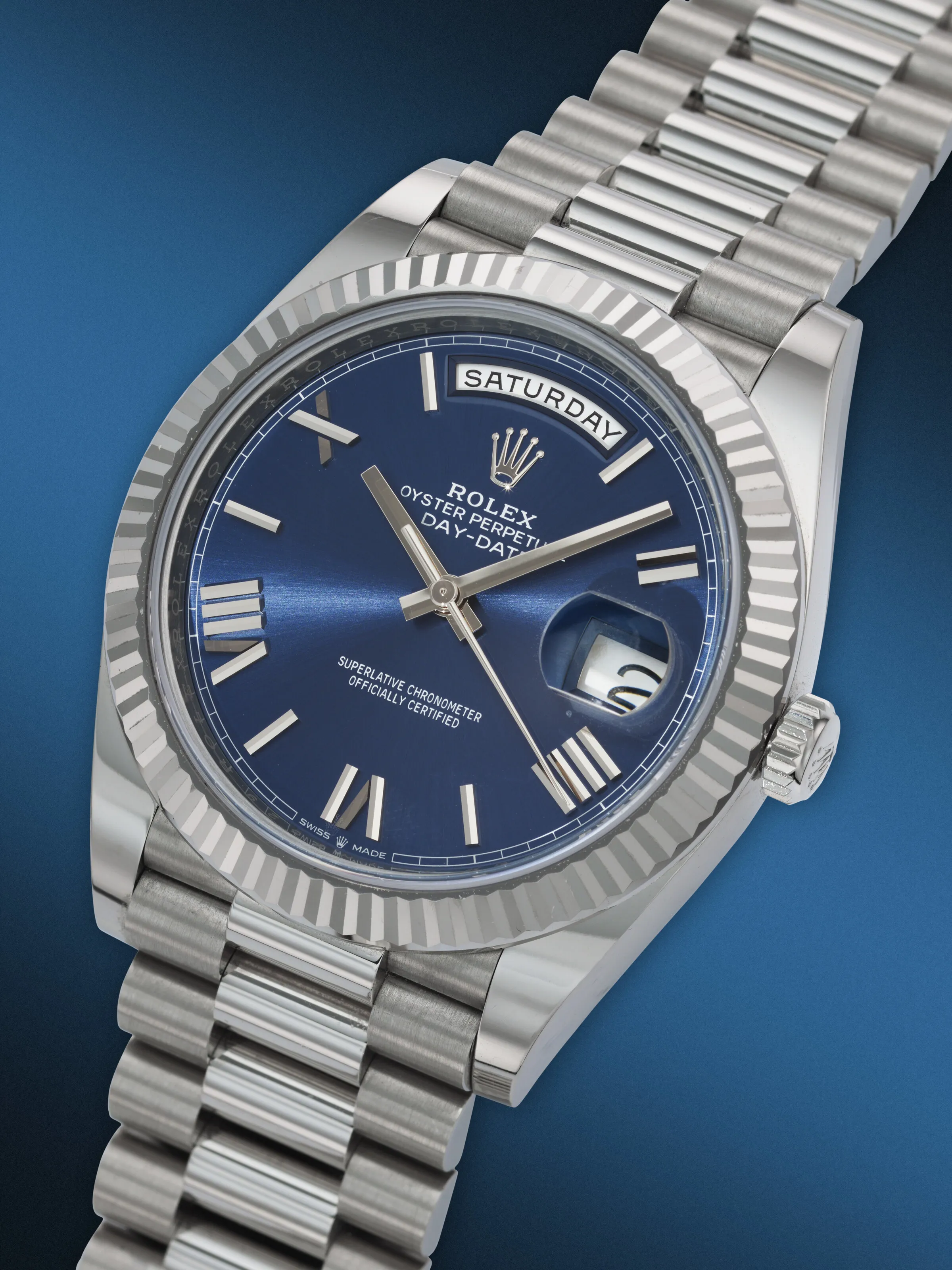 Rolex Day-Date 40 228239 40mm White gold Blue 1