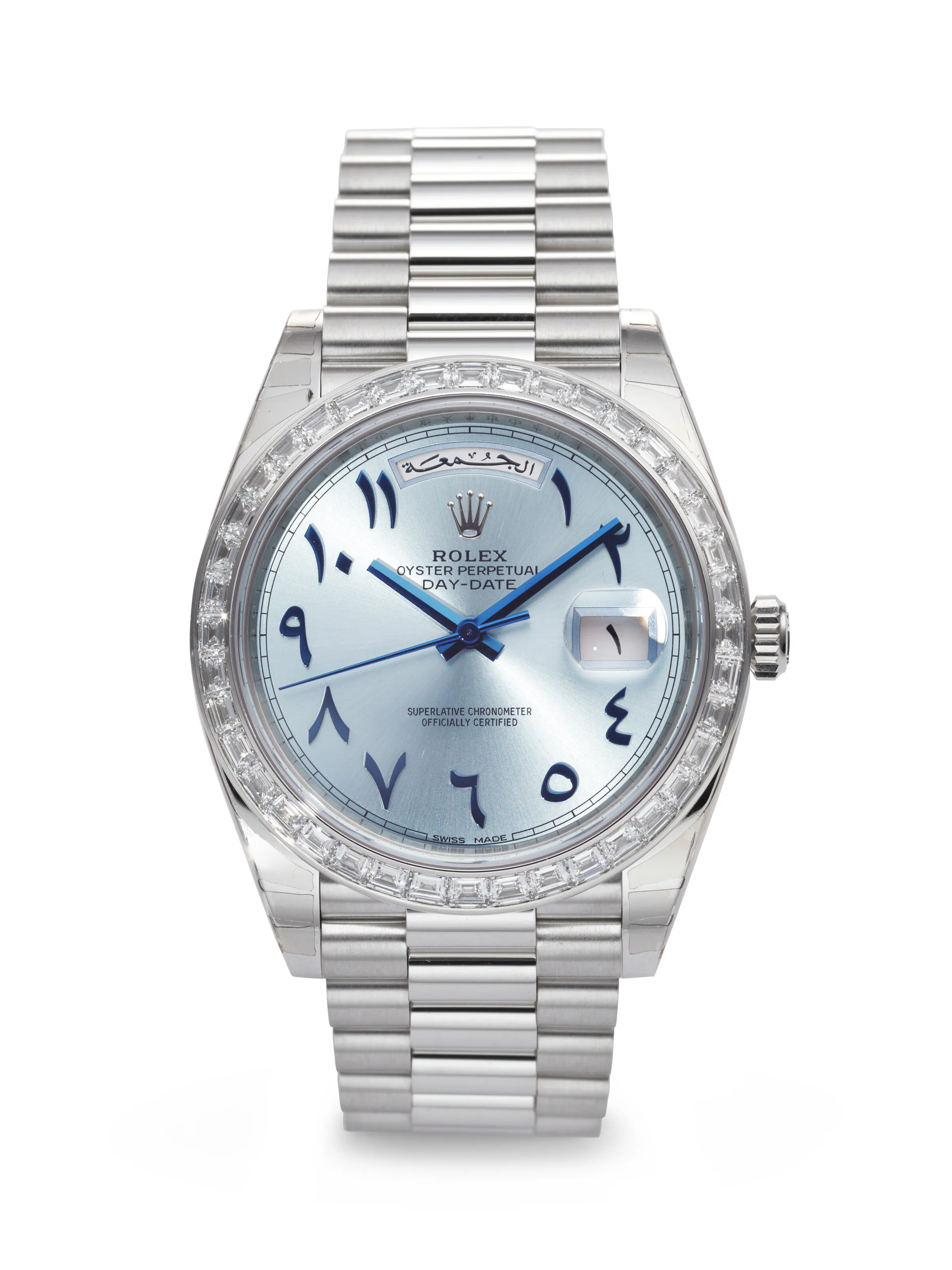 Rolex Day-Date 40 228396TBR 40mm Platinum and Diamond Ice blue