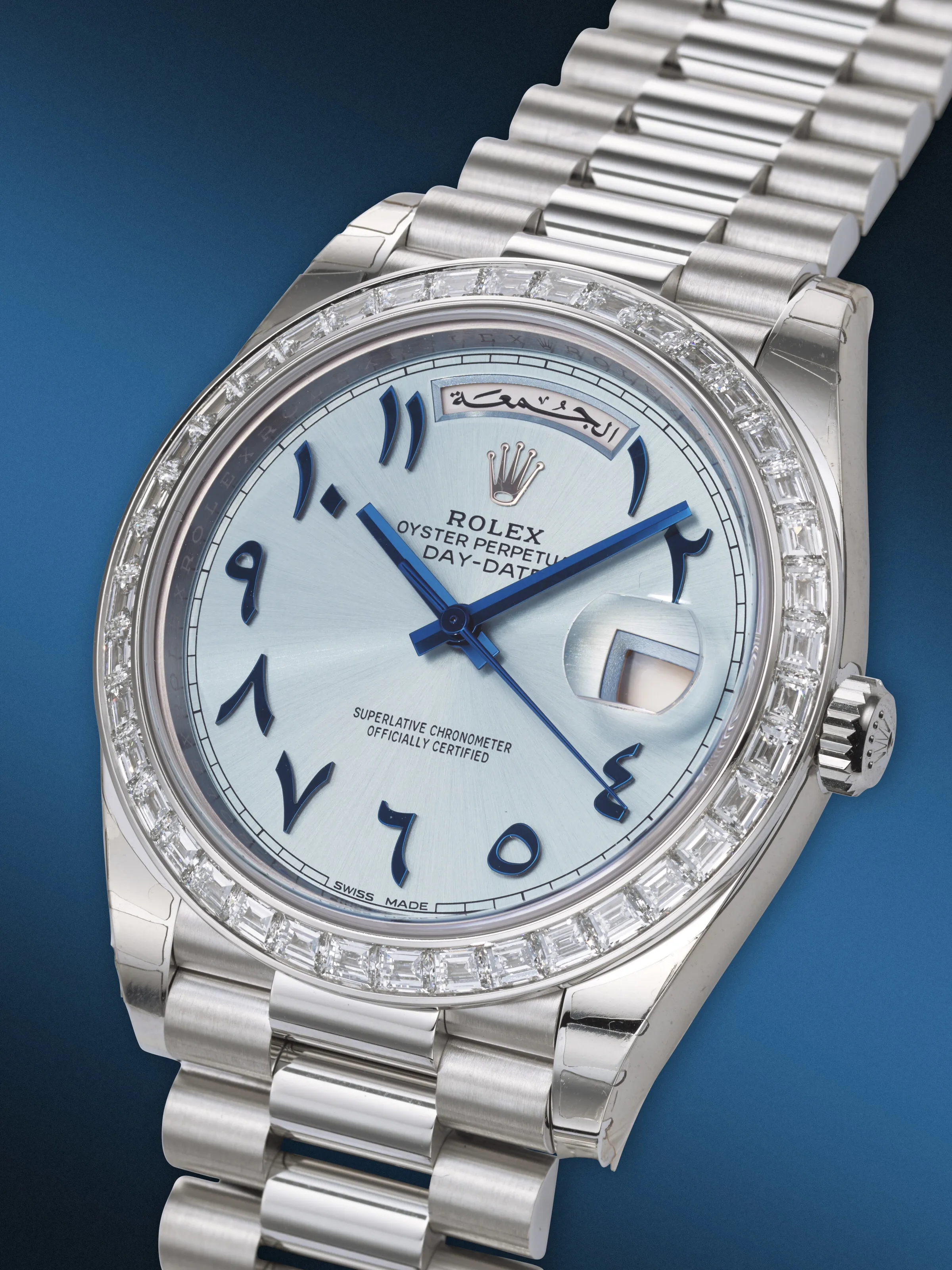 Rolex Day-Date 40 228396TBR 40mm Platinum and Diamond Ice blue 1