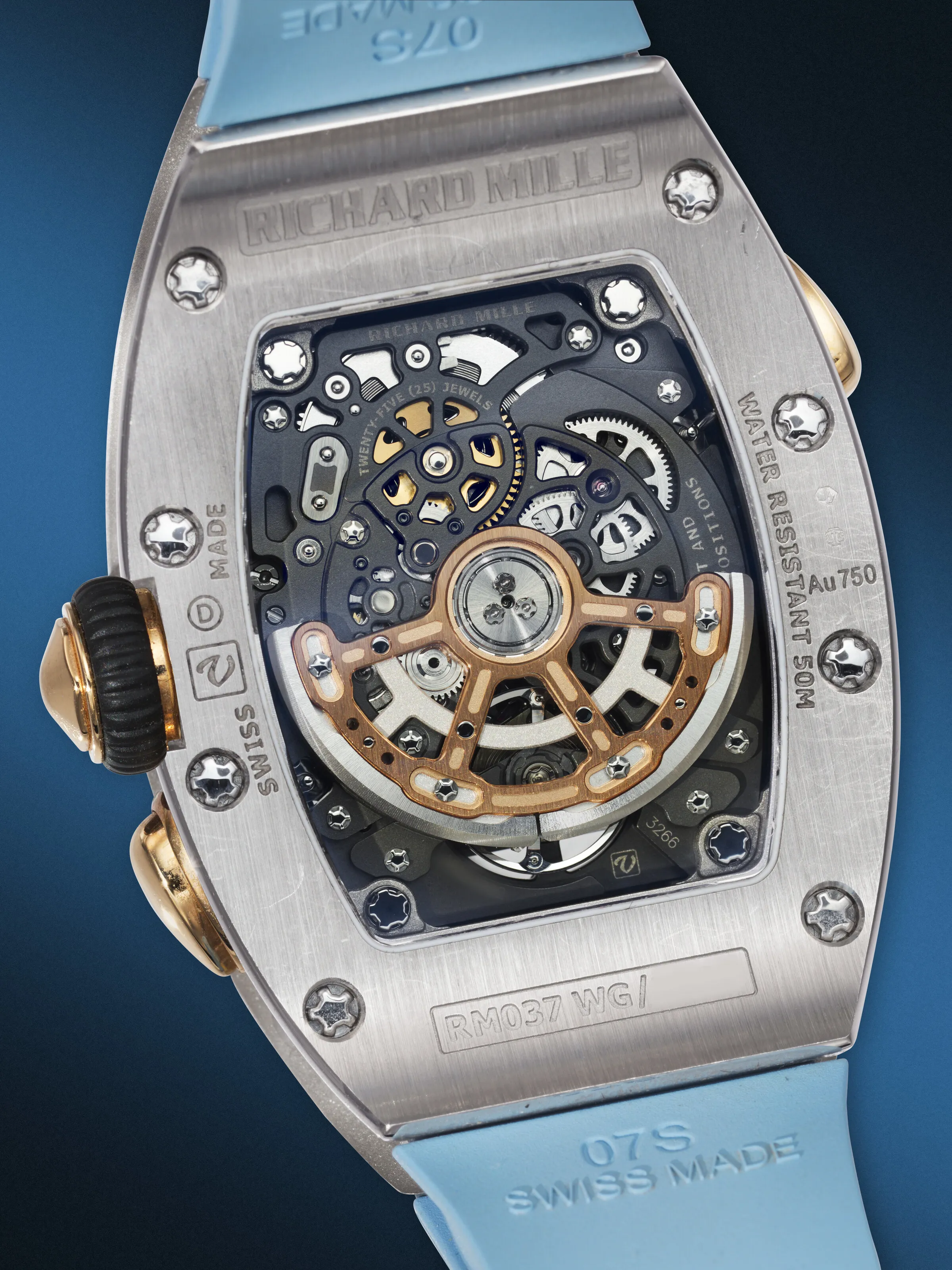 Richard Mille RM 037 RM 037 34mm Diamond and Two-tone gold Semi-skeleontized 1