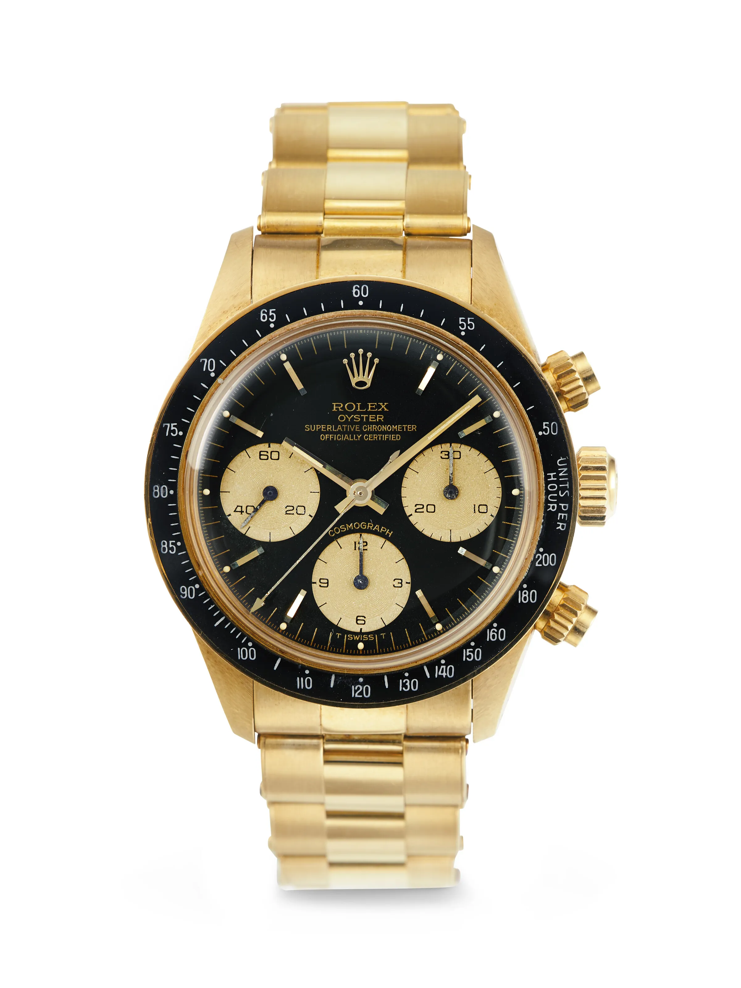 Rolex Daytona 6263 37.5mm Yellow gold Black