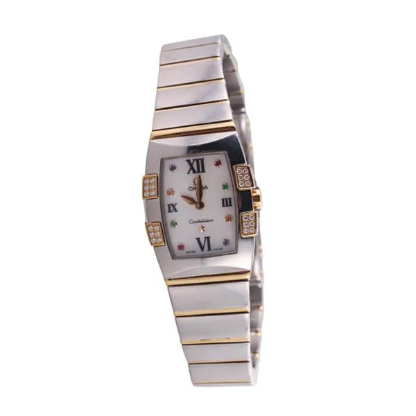 Omega Constellation 1284.79.00 20mm Yellow gold, stainless steel and diamond-set Mother-of-pearl