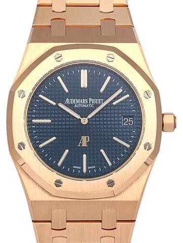 Audemars Piguet Royal Oak 15202OR.OO.1240OR.01 39mm Rose gold Blue