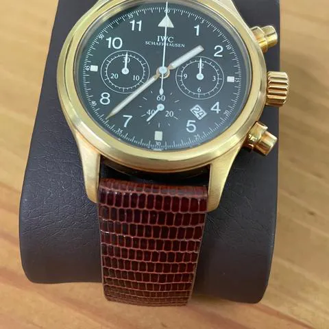 IWC Pilot Chronograph IW3741 36mm Yellow gold Black