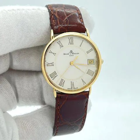 Baume & Mercier Vintage 15205 Yellow gold White