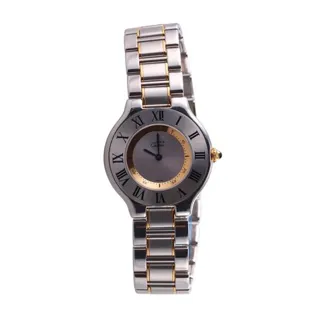 Cartier Must de Cartier 1330 Yellow gold and Stainless steel Silver