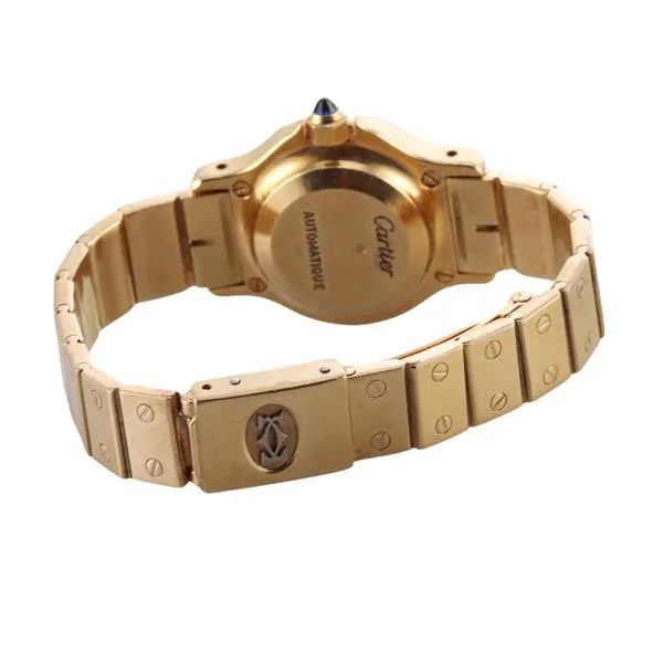 Cartier Santos 8090 24mm Yellow gold White 2