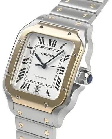 Cartier Santos W2SA0009 40mm Yellow gold and Stainless steel Silver