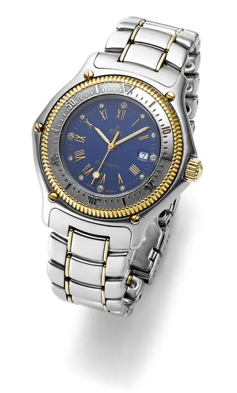 Ebel Discovery La Chaux-de-Fonds 193913 37mm Yellow gold and Stainless steel Blue