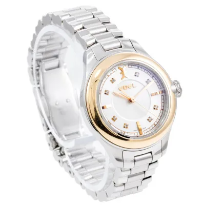 Ebel Onde 1216094 30mm Rose gold and Stainless steel Silver and Diamond 7