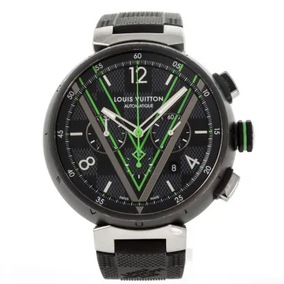 Louis Vuitton Tambour QA130Z 46mm Stainless steel and PVD Graphite