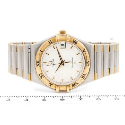 Omega Constellation Quartz 396.1201 34mm Yellow gold and Stainless steel White 2