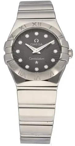 Omega Constellation 123.10.24.60.51.002 24mm Stainless steel Black