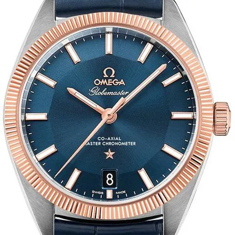 Omega Globemaster 130.23.39.21.03.001 39mm Yellow gold and Stainless steel Blue