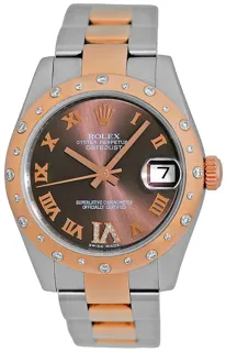 Rolex Datejust 31 178341-0010 Rose gold and Stainless steel Brown