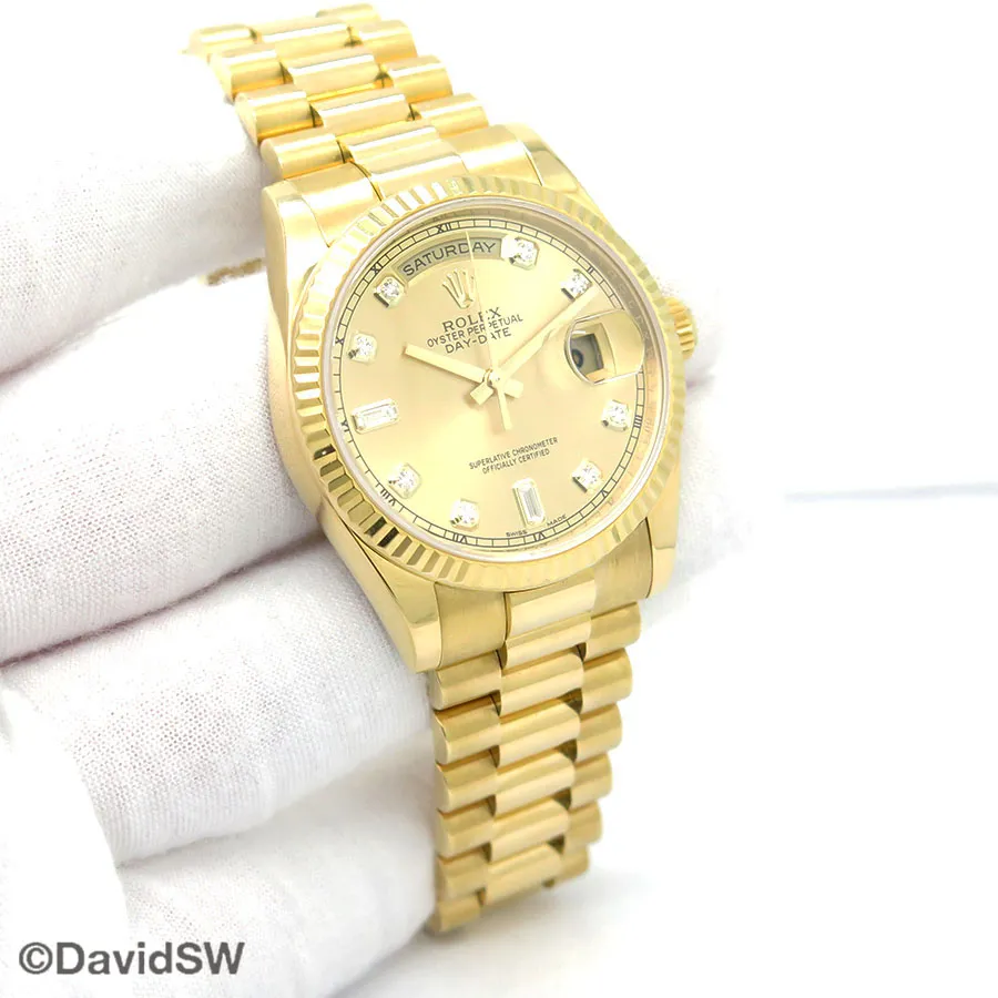 Rolex Day-Date 118238 36mm Yellow gold Champagne