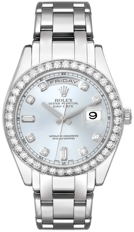 Rolex Day-Date 18946 39mm Platinum Blue