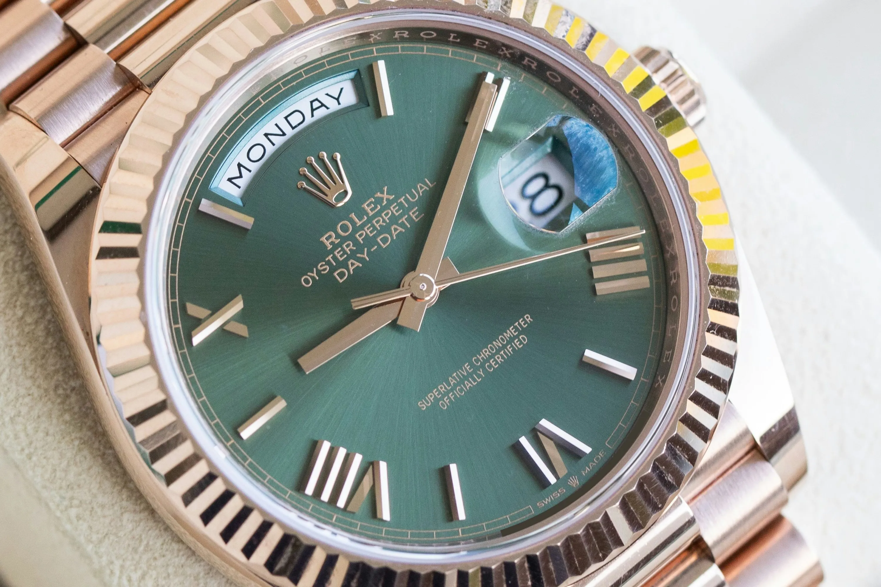 Rolex Day-Date 40 228235 40mm Rose gold Green 5