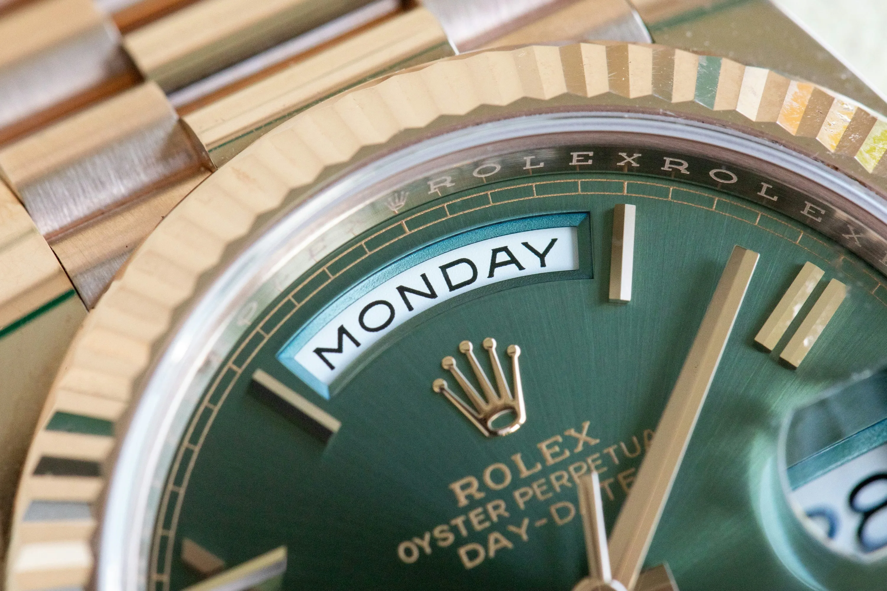 Rolex Day-Date 40 228235 40mm Rose gold Green 6