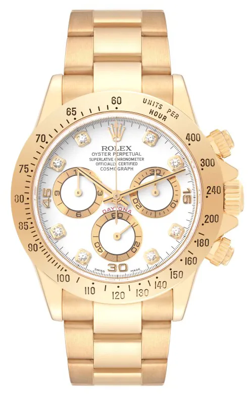 Rolex Daytona 116528 40mm Yellow gold White