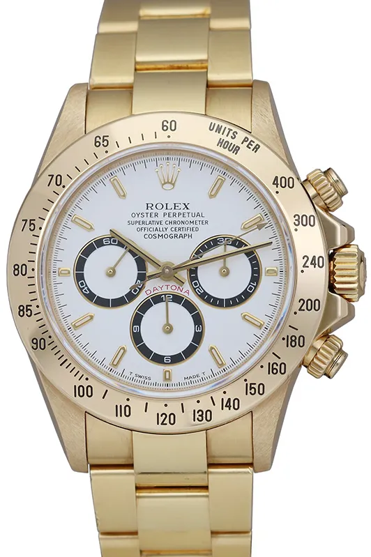 Rolex Daytona 16528 39mm Yellow gold White