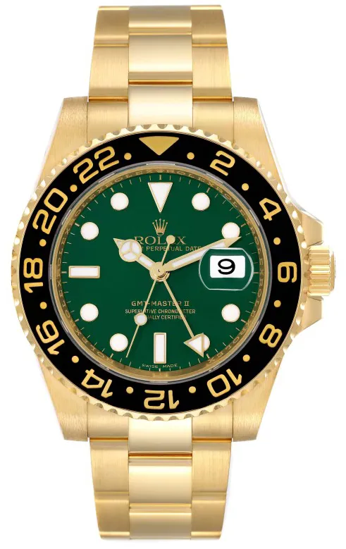 Rolex GMT-Master II 116718 40mm Yellow gold Green