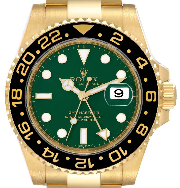 Rolex GMT-Master II 116718 40mm Yellow gold Green 1