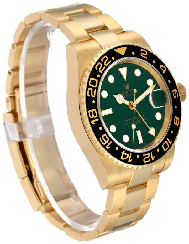 Rolex GMT-Master II 116718 40mm Yellow gold Green 2