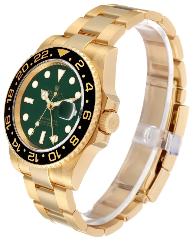 Rolex GMT-Master II 116718 40mm Yellow gold Green 3