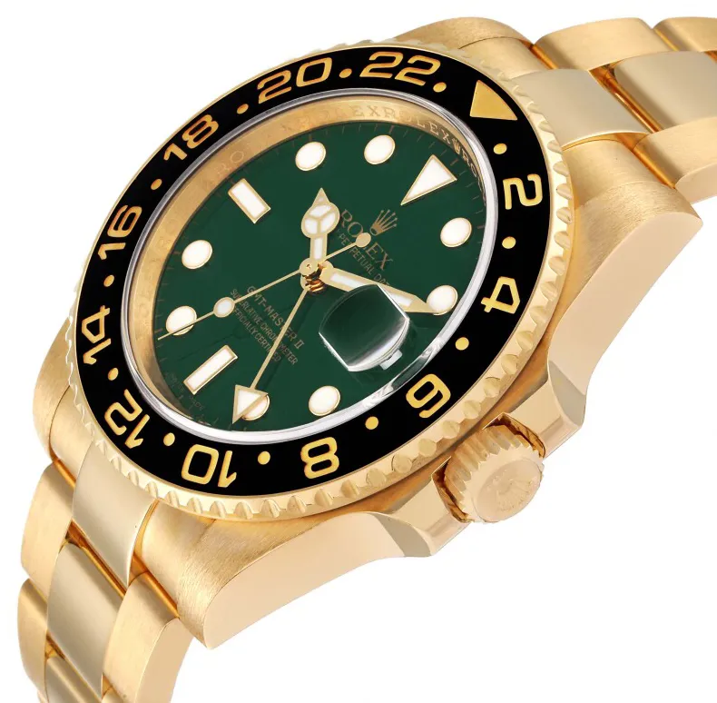 Rolex GMT-Master II 116718 40mm Yellow gold Green 4