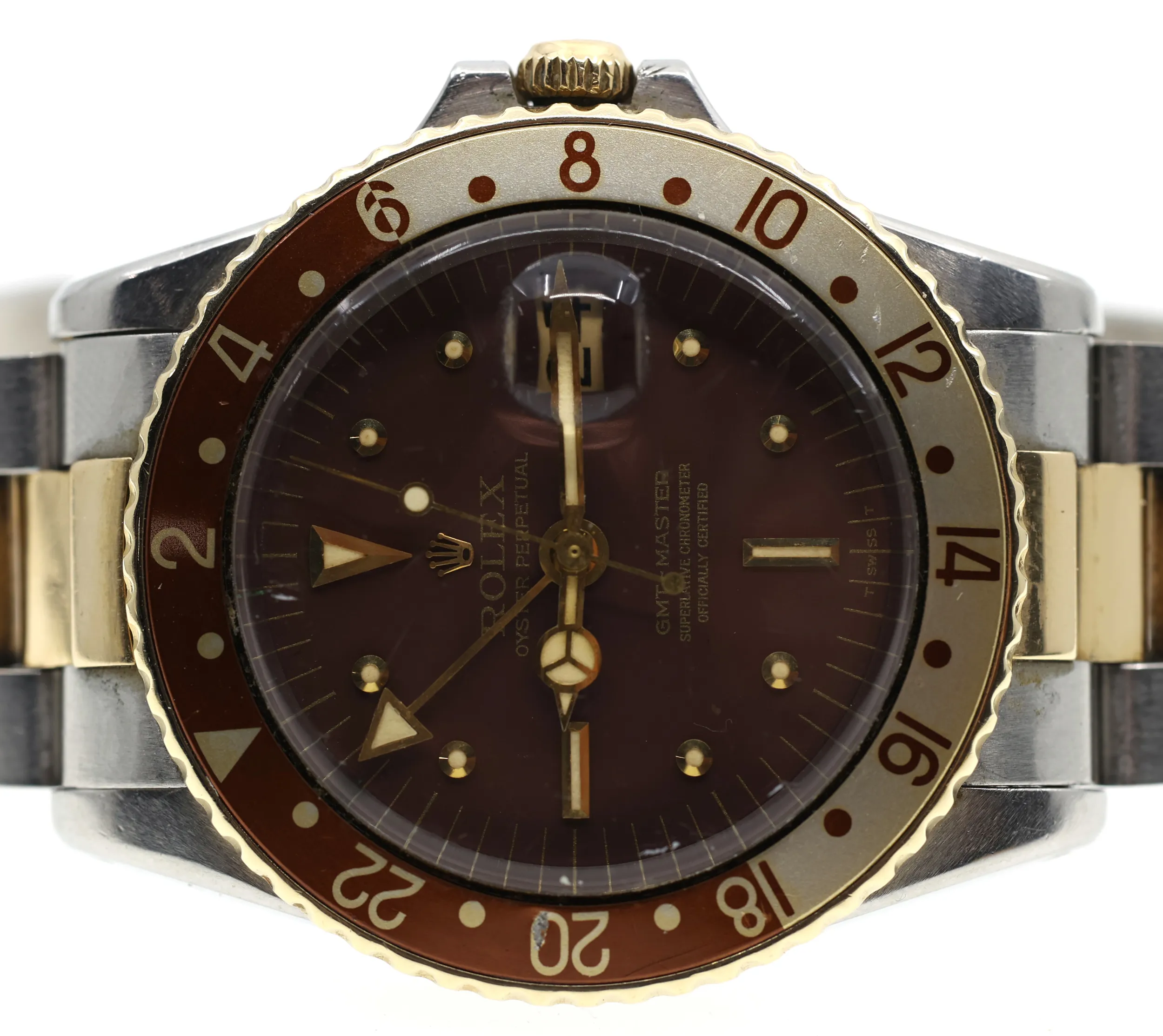 Rolex GMT-Master 1675 40mm Yellow gold and Stainless steel Brown 1