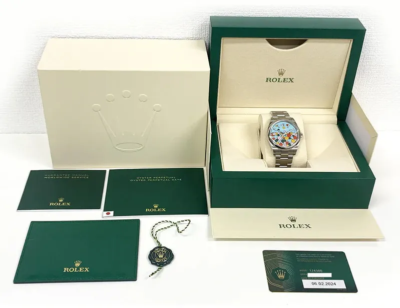 Rolex Oyster Perpetual 124300-0008 41mm Oystersteel Blue and Artistic dial 2