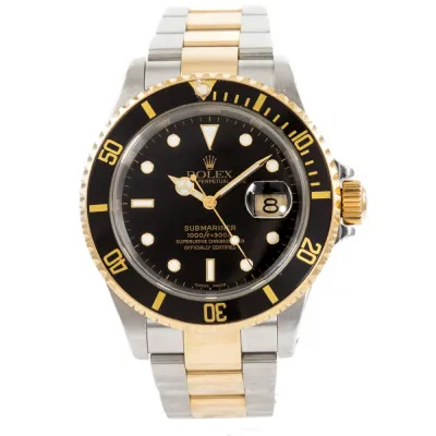 Rolex Submariner 16613 40mm Yellow gold and Stainless steel Black