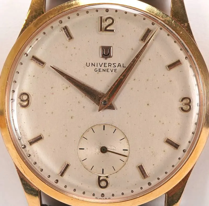 Universal Genève 35mm Yellow gold Cream 1