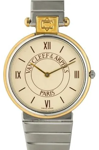 Van Cleef & Arpels 43106 30mm Yellow gold and Stainless steel Champagne