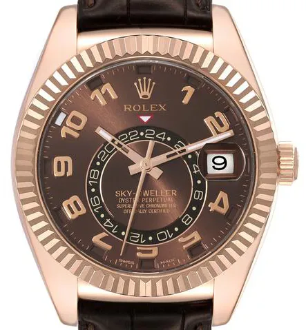 Rolex Sky-Dweller 326135 42mm Rose gold Brown