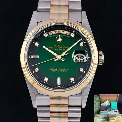 Rolex Day-Date 36 18239 36mm White gold Green