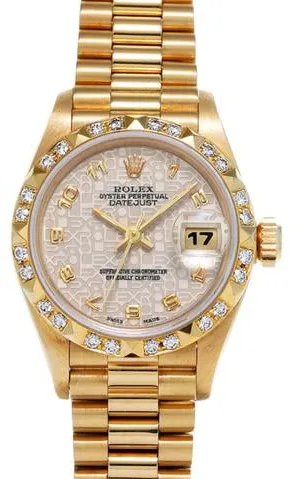 Rolex Datejust 69258G 26mm Yellow gold White