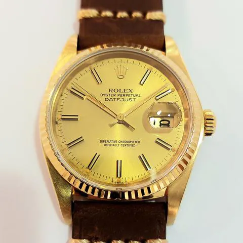 Rolex Datejust 36 16018 36mm Yellow gold Champagne