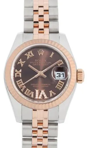 Rolex Lady-Datejust 179171 26mm Yellow gold and Stainless steel Brown