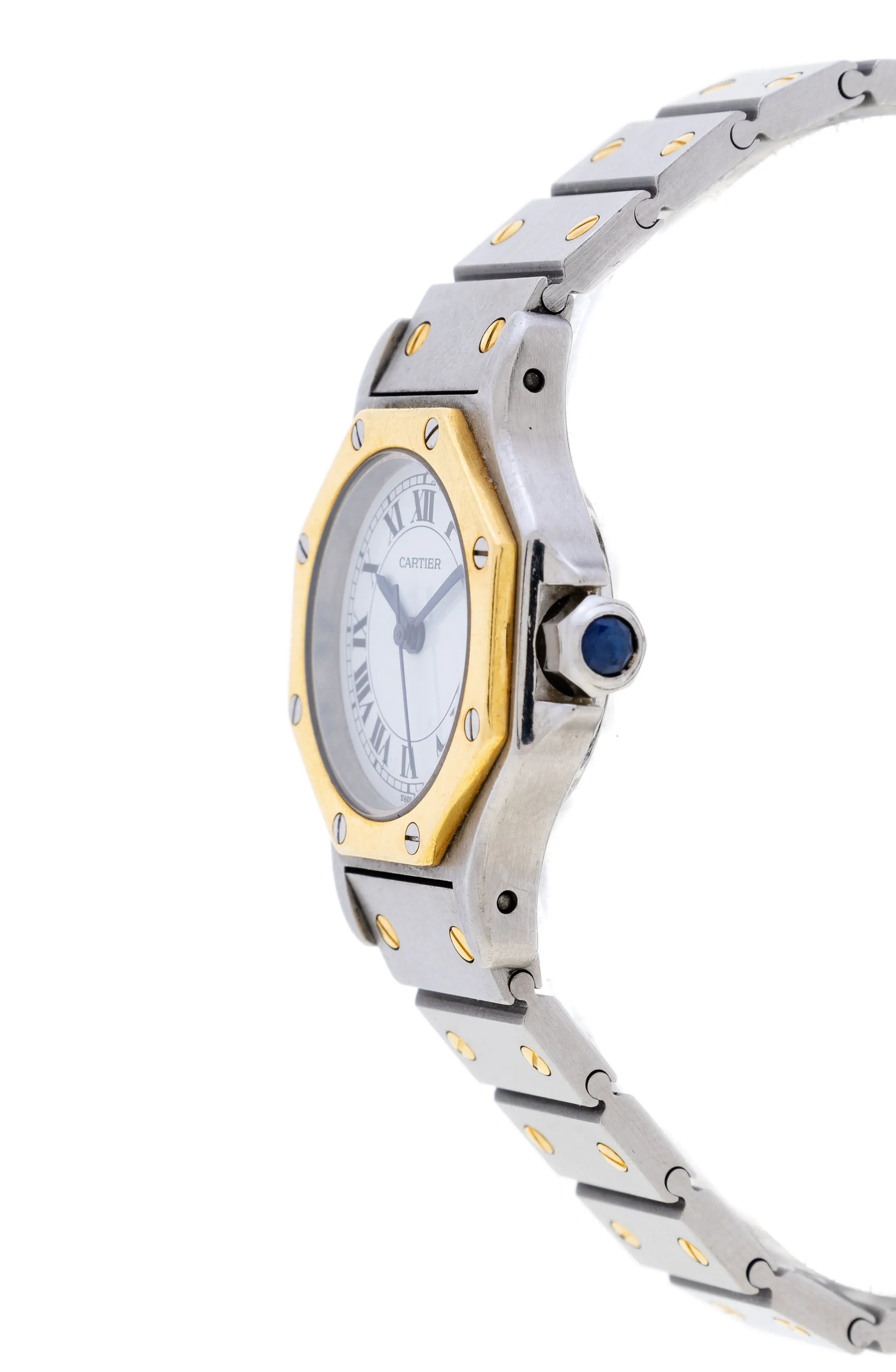 Cartier Santos 0907 24mm Yellow gold and Stainless steel White 1