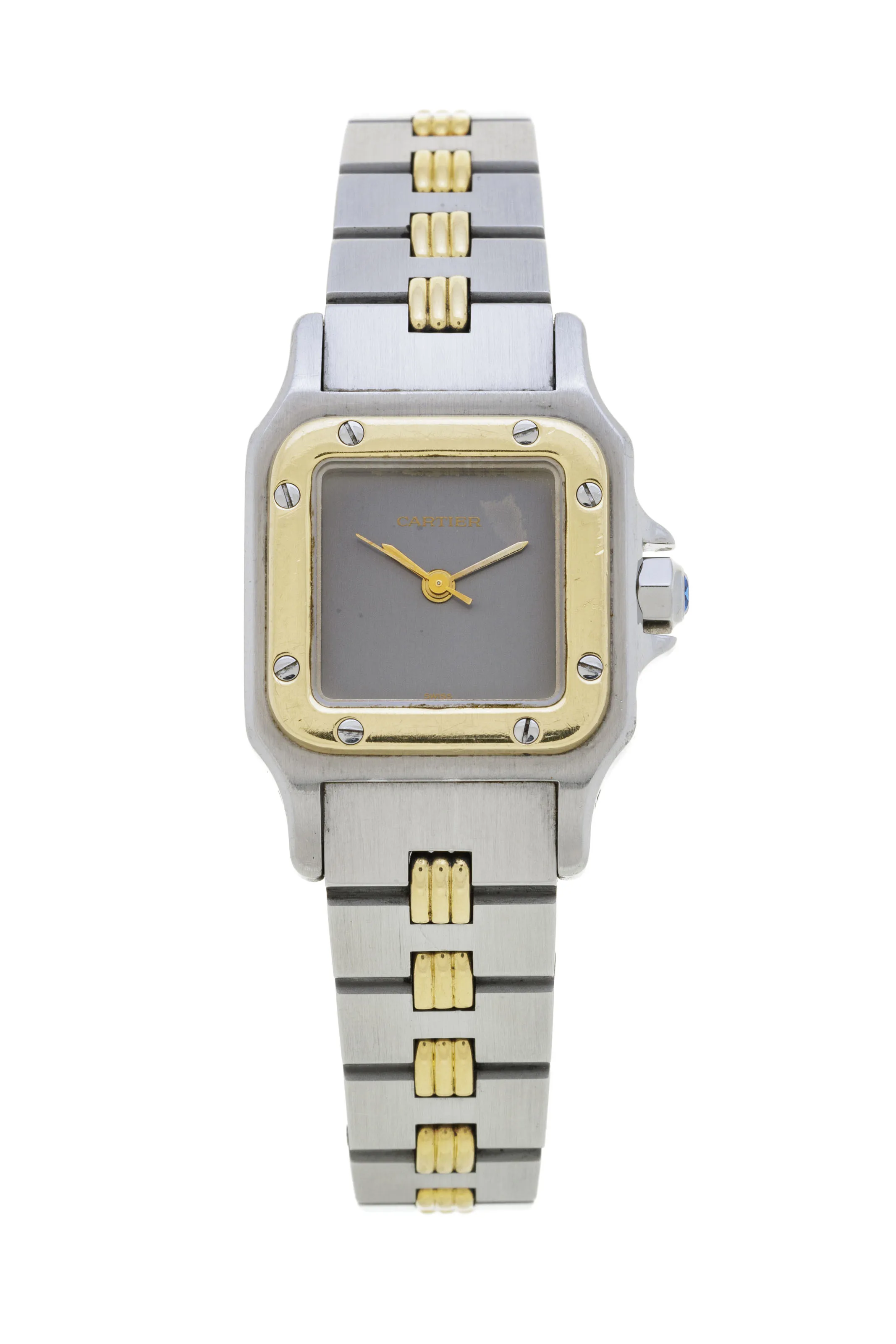 Cartier Santos 0902 24mm Stainless steel and yellow gold Gray